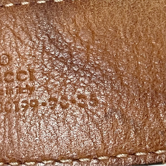 Gucci silver GG buckle black monogram leather belt size 36 - Picture 13 of 13